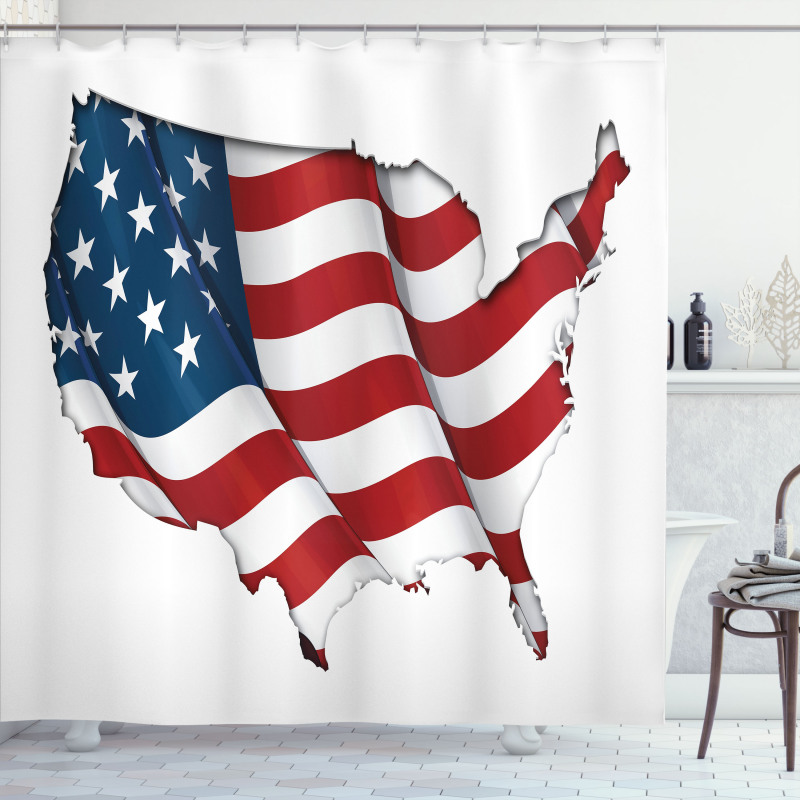 United States Flag Shower Curtain