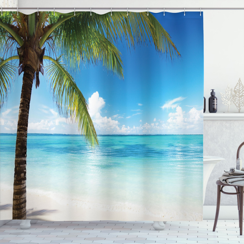 Exotic Beach Shoreline Shower Curtain