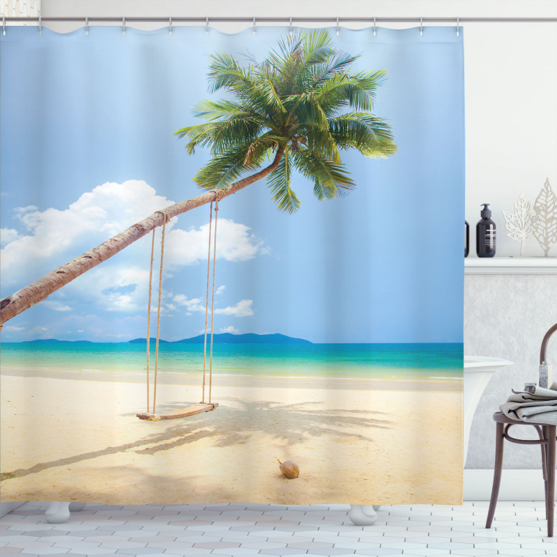 Coconut Palms Island Shower Curtain
