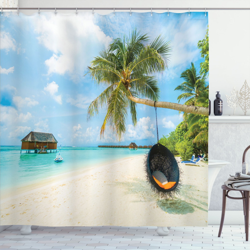 Exotic Maldives Sea Shower Curtain