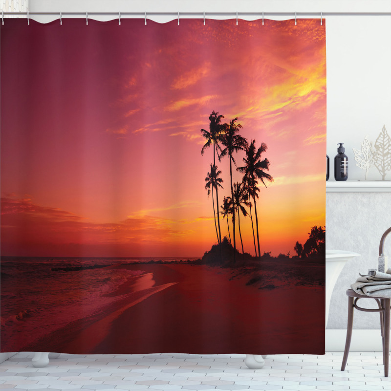 Hawaii Style Palm Trees Shower Curtain