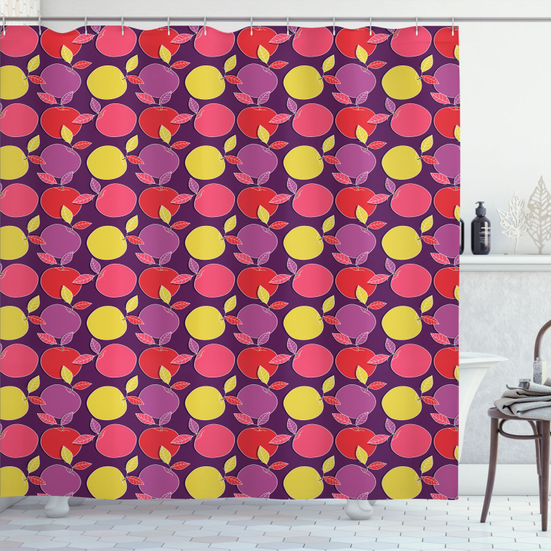 Colorful Fresh Cartoon Fruit Shower Curtain