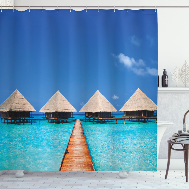 Maldives Clear Waters Shower Curtain