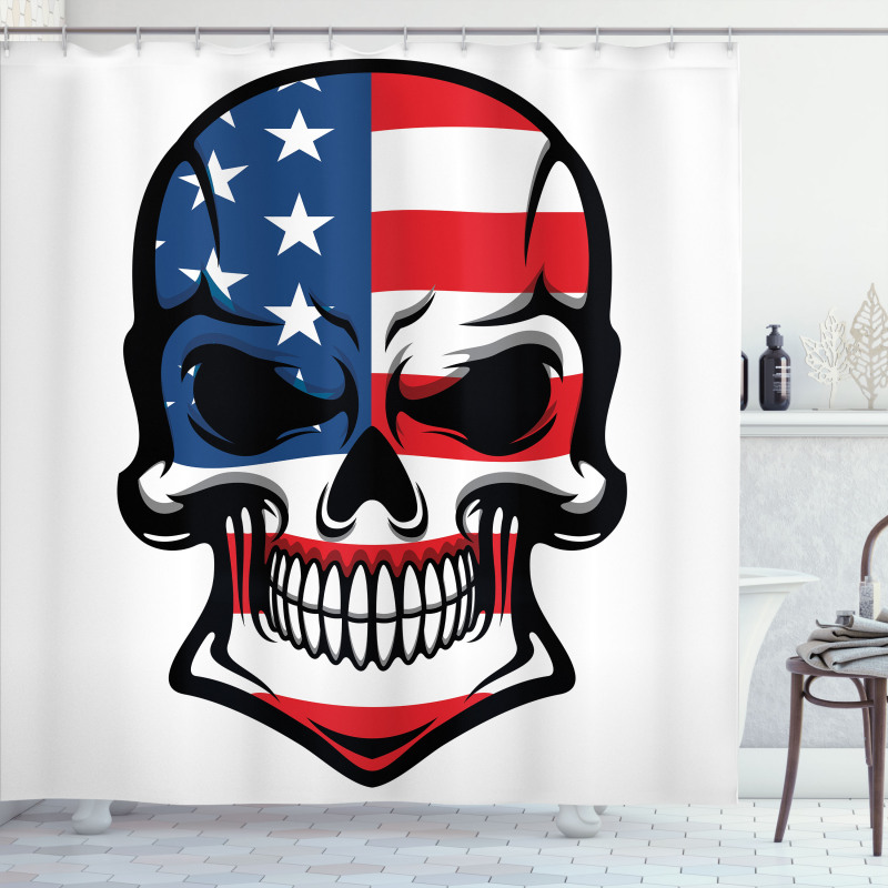 Scary Skull Art Shower Curtain