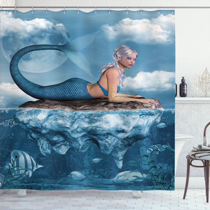 Mythical Sea Graphic Shower Curtain