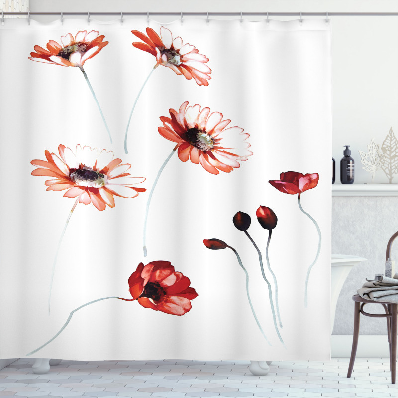 Watercolor Nature Shower Curtain