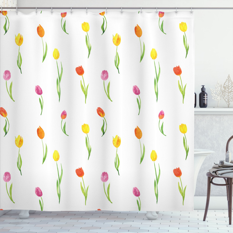 Country Tulips Shower Curtain