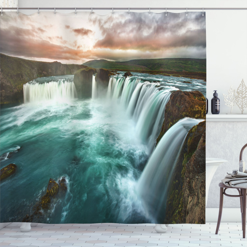 Wild Nature Waterfall Shower Curtain