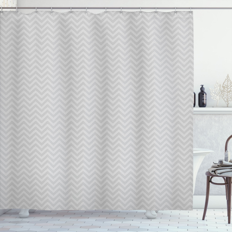 Triangles Consisting Dots Shower Curtain