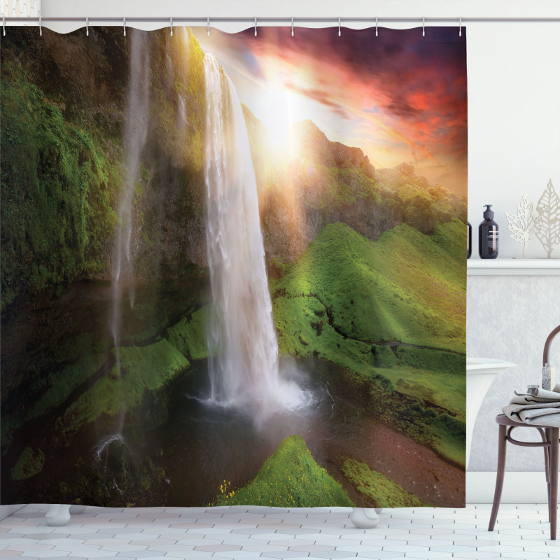 Sunset Sky in Iceland Shower Curtain