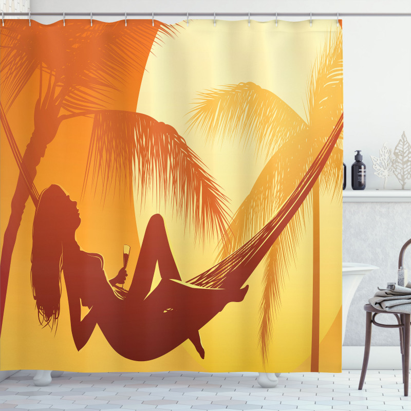 Majestic Sunset View Shower Curtain