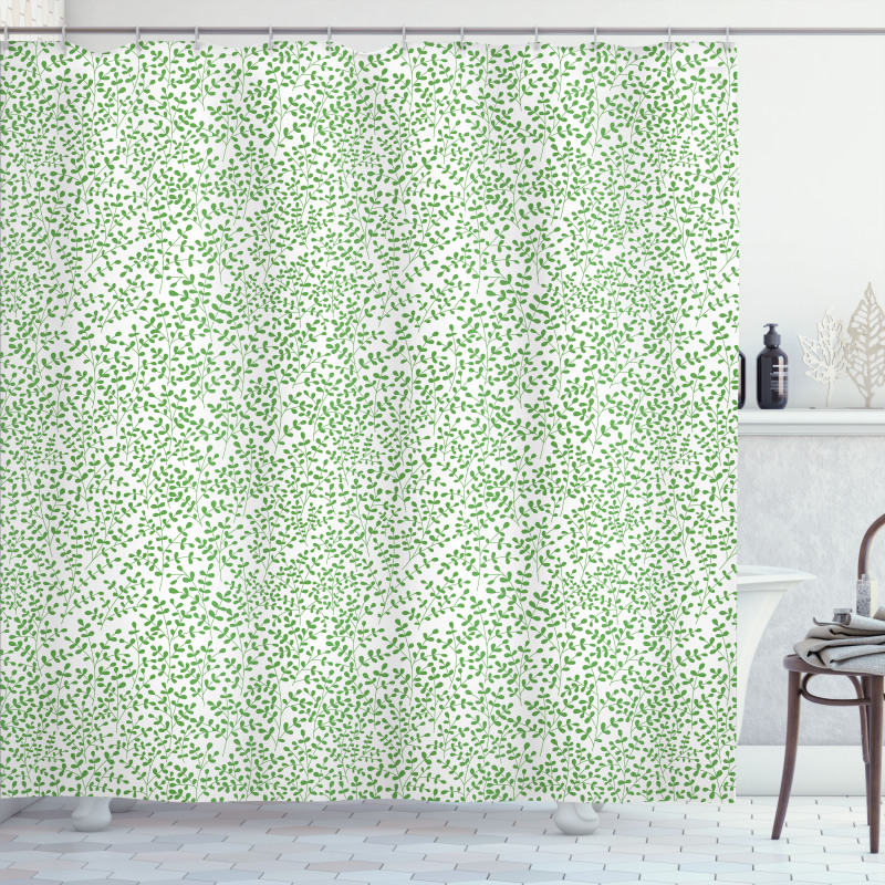 Simplistic Branches Plants Shower Curtain