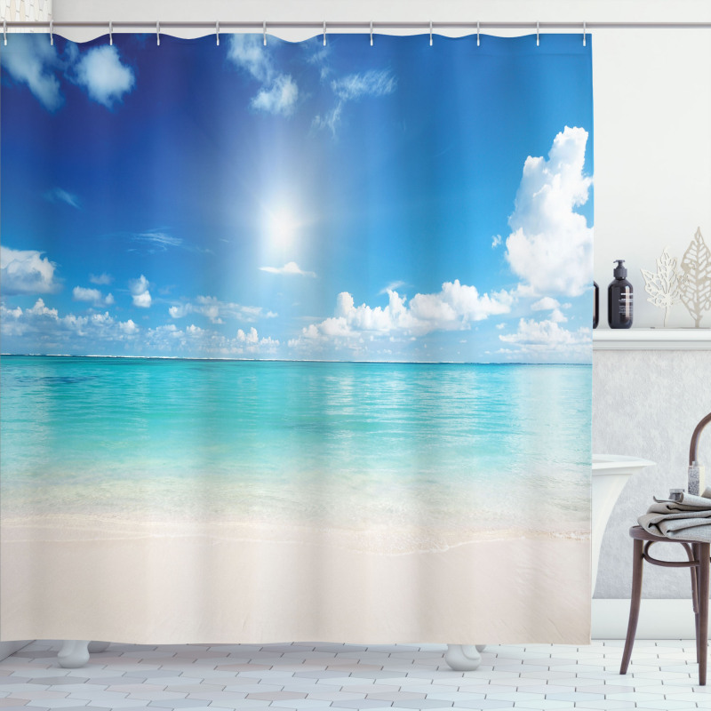 Sky and Tropical Sea Shower Curtain