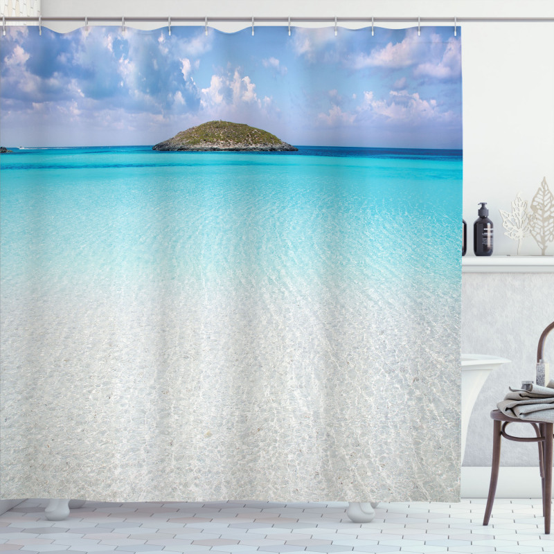Carribean Ocean Island Shower Curtain
