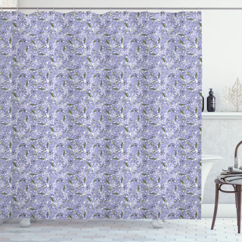 Phlox Divaricata and Leaves Shower Curtain