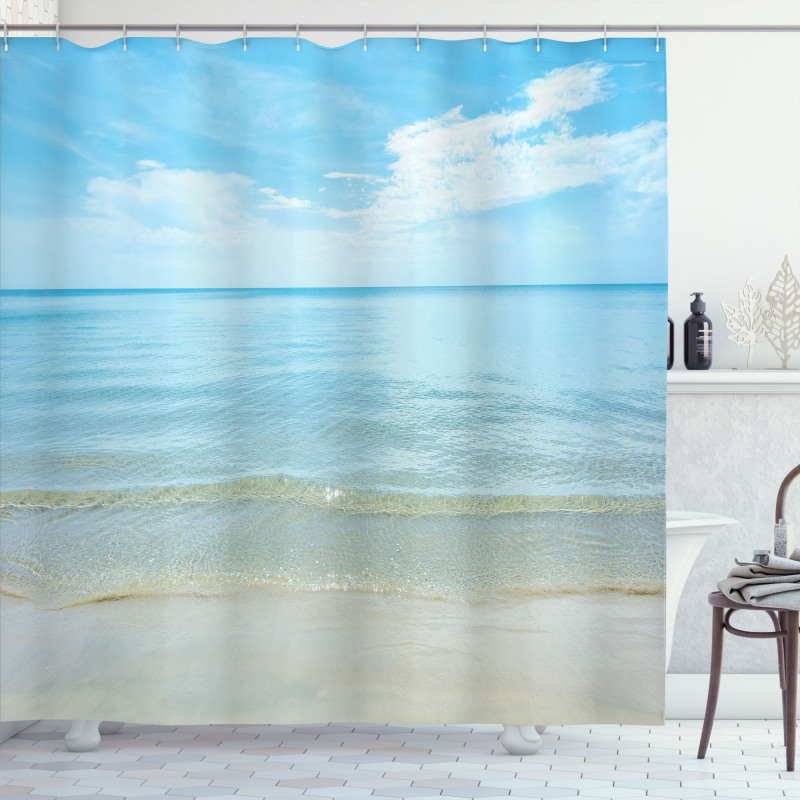 Sea Horizon Shore Beach Shower Curtain