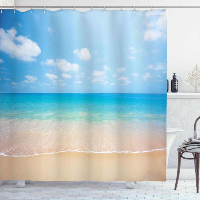 Tropical Sea Coast Sky Shower Curtain