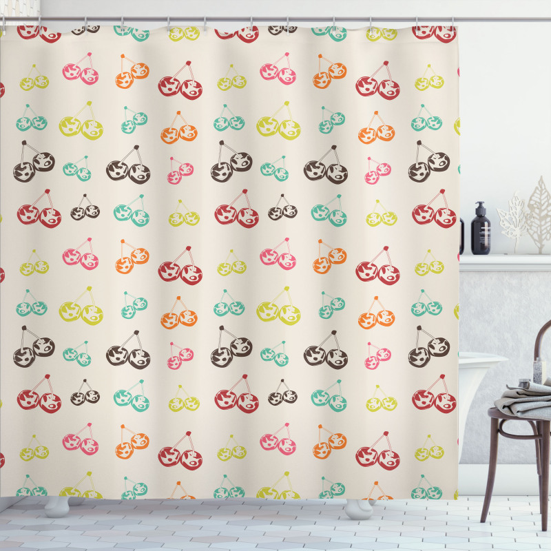 Colorful Fresh Organic Foods Shower Curtain