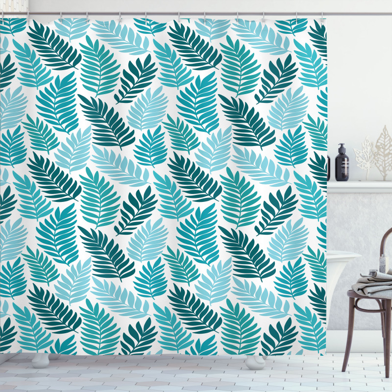 Exotic Tropical Leaves Art Shower Curtain