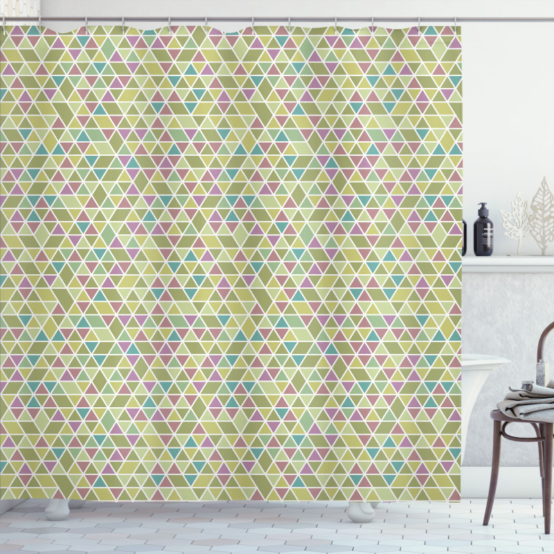 Art Colorful Triangles Shower Curtain