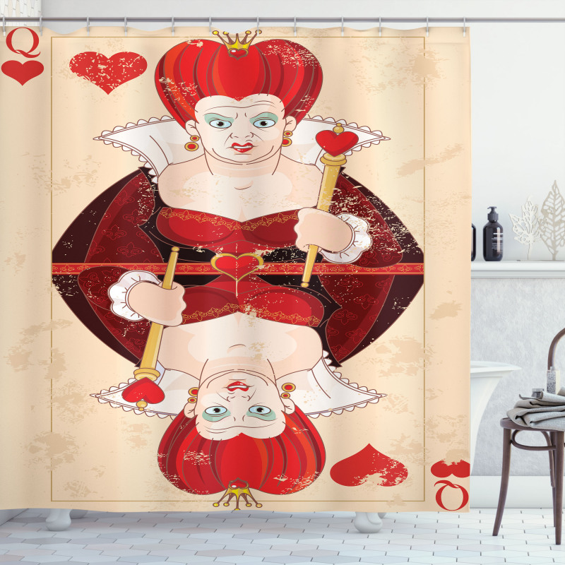 Queen Cards Shower Curtain