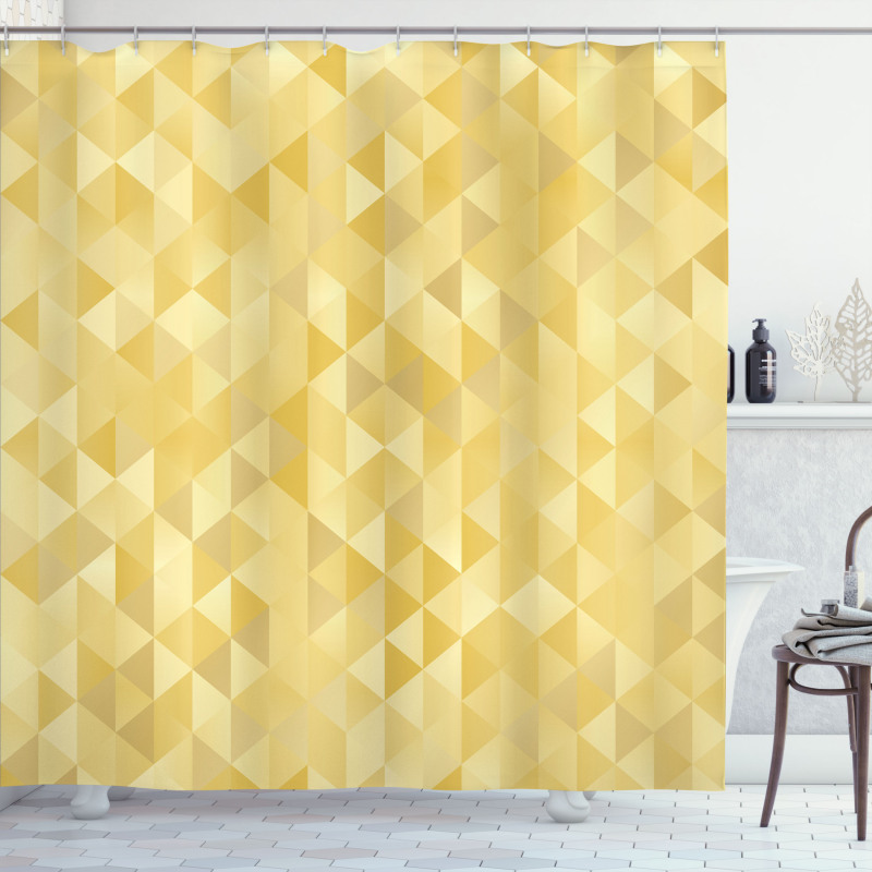 Pastel Monochrome Triangles Shower Curtain