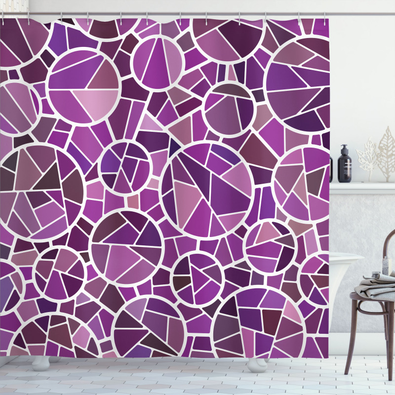 Purple Color Palette Motif Shower Curtain