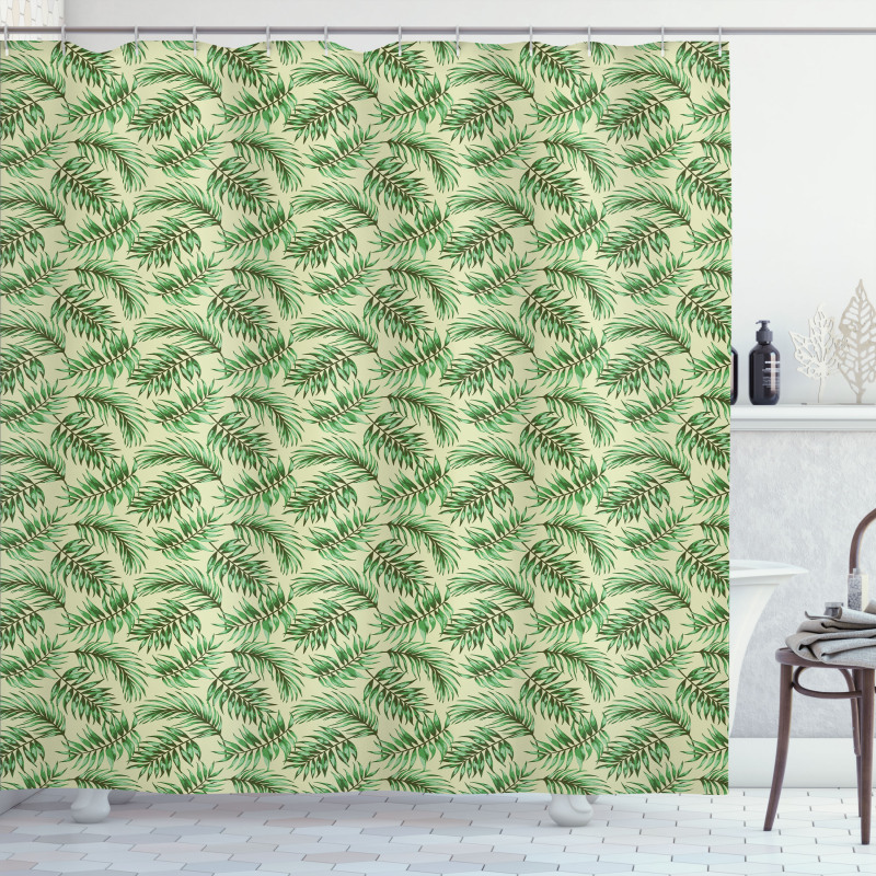 Jungle Foliage Luau Vibes Shower Curtain