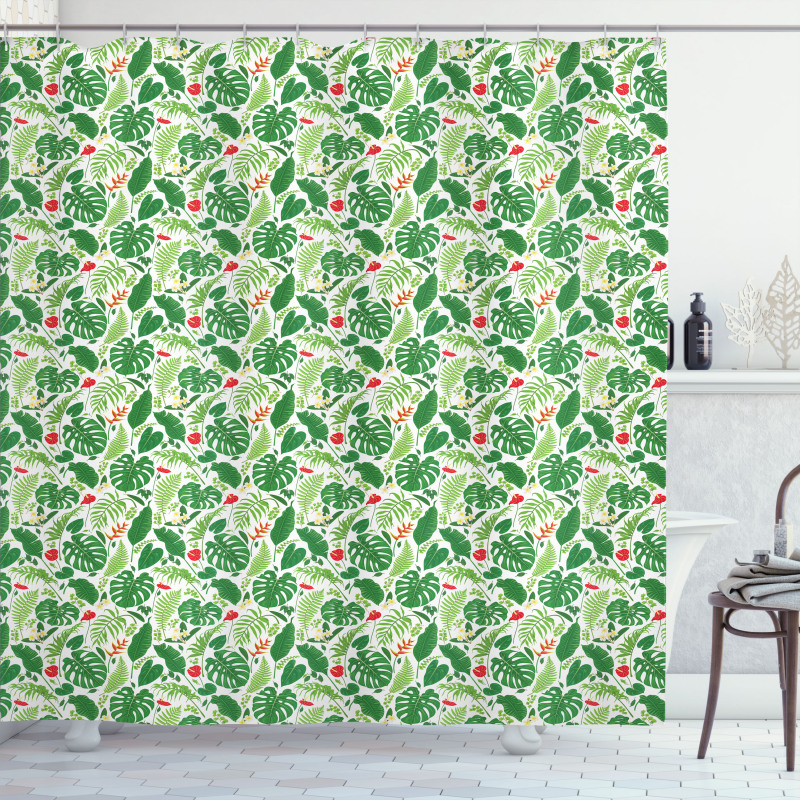 Tropical Climate Flora Shower Curtain