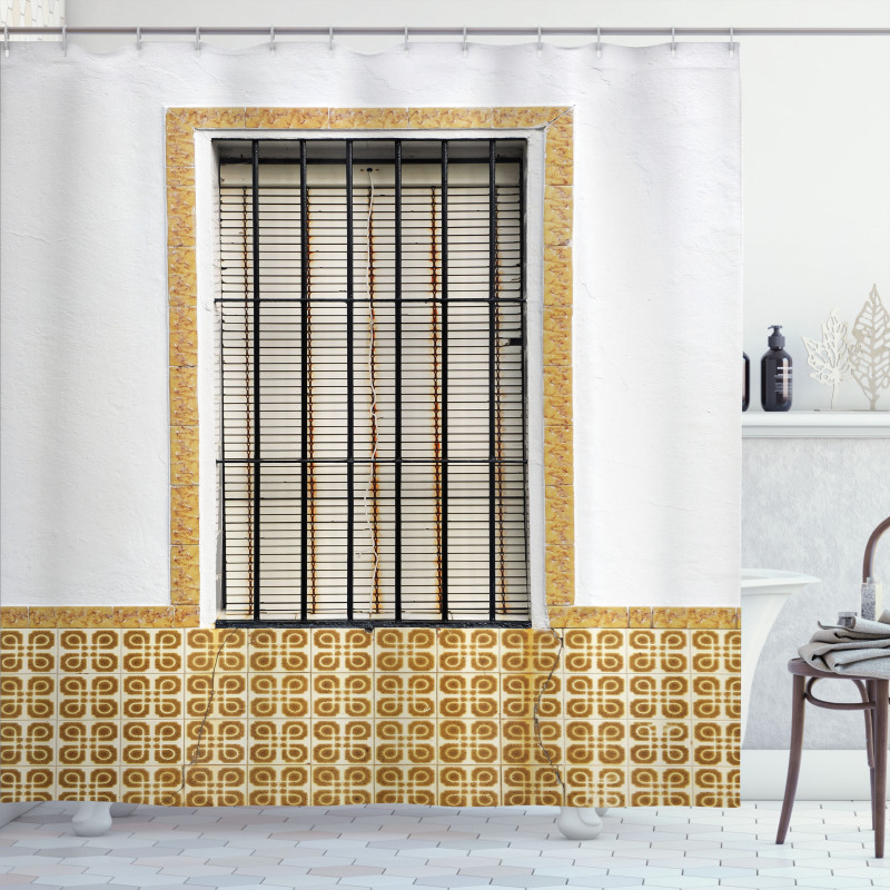 Modern Spanish Shutter Shower Curtain