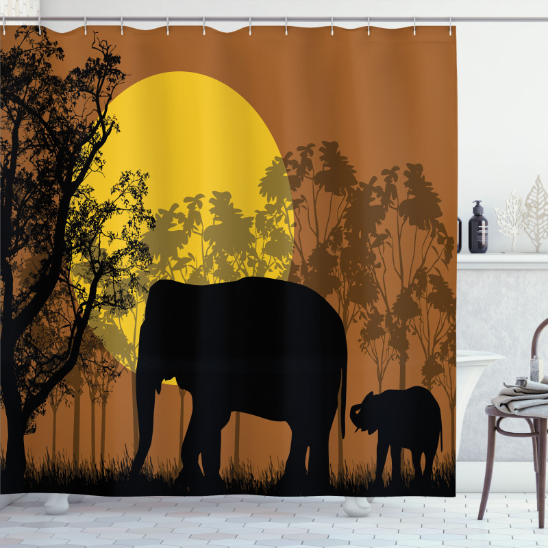 Animals and Trees Shower Curtain