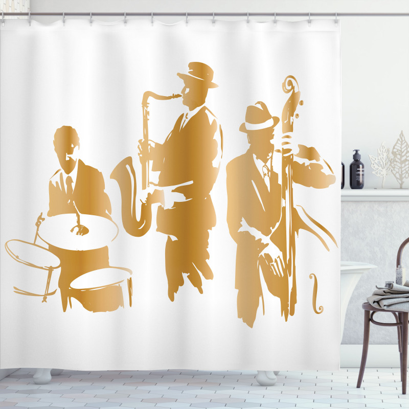 Jazz Band Blues Music Shower Curtain