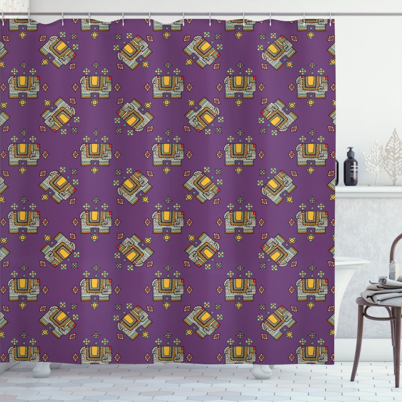 Garnished Elephant Animal Shower Curtain