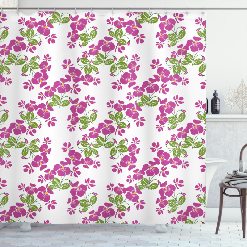 Spring Romance Flowers Bloom Shower Curtain