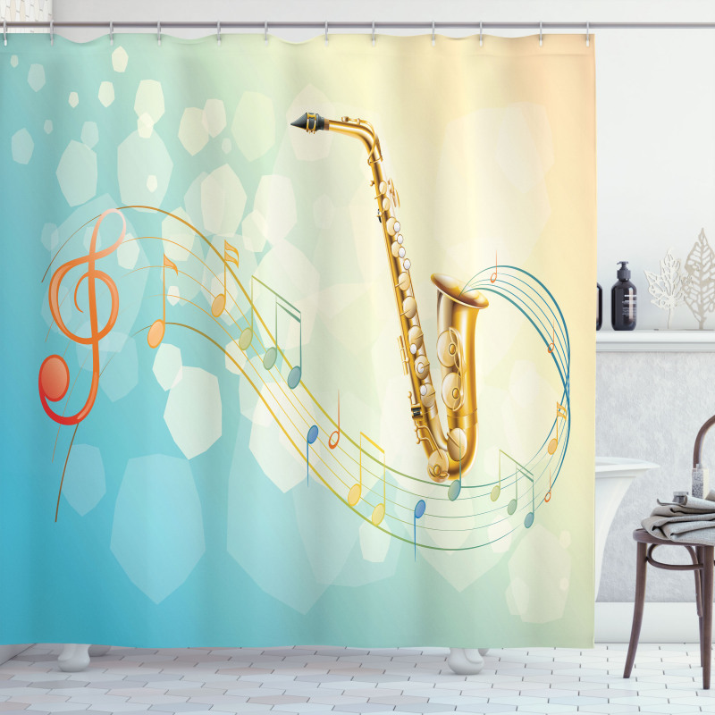 Musical Notes Vibes Shower Curtain