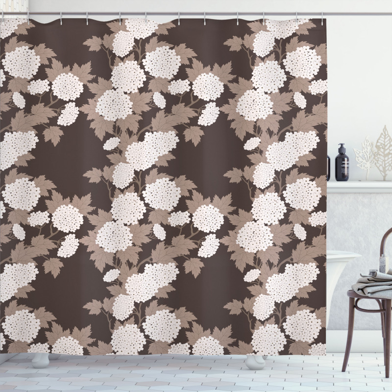 Top View Abstract Blossoms Shower Curtain