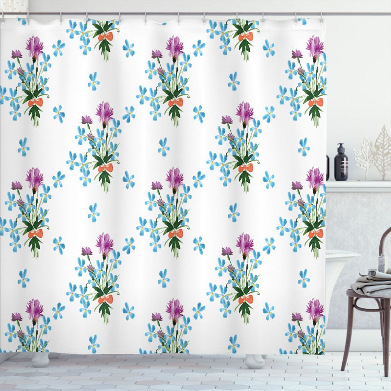 Colorful Spring Time Botany Shower Curtain