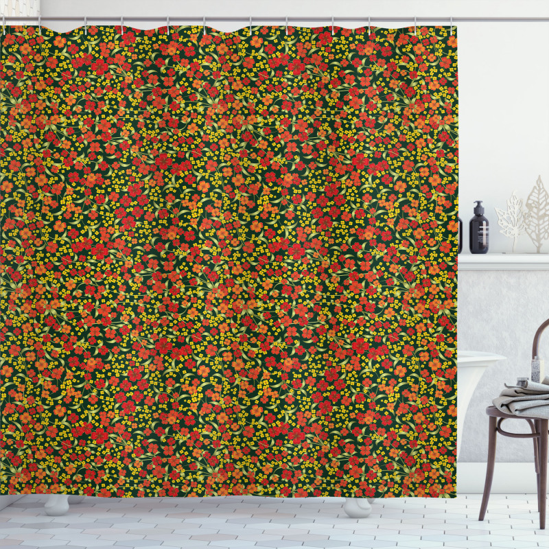 Spring Season Flourishes Shower Curtain