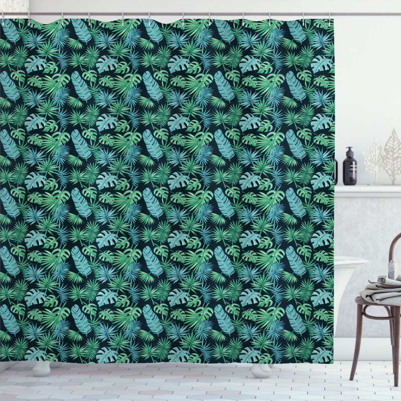 Hawaiian Island Leaves Shower Curtain