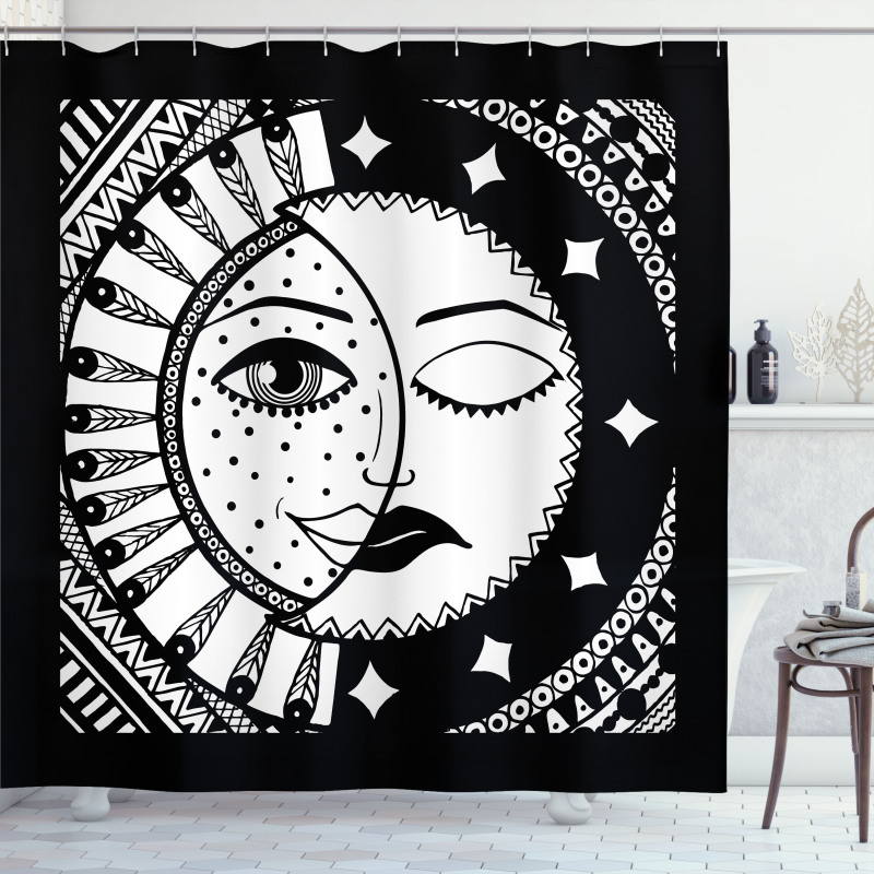 Themed Crescent Shower Curtain