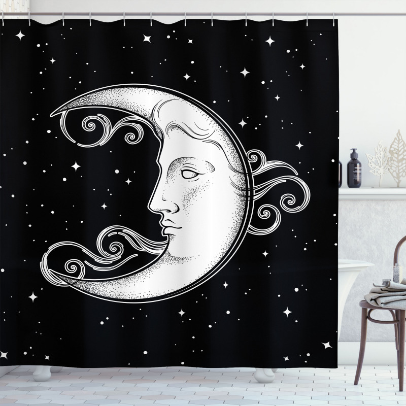 Antique Style Crescent Shower Curtain