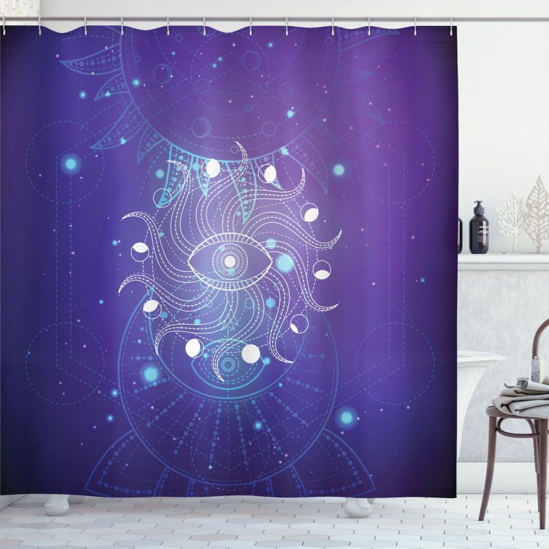 Mystic Eye and Ornaments Art Shower Curtain