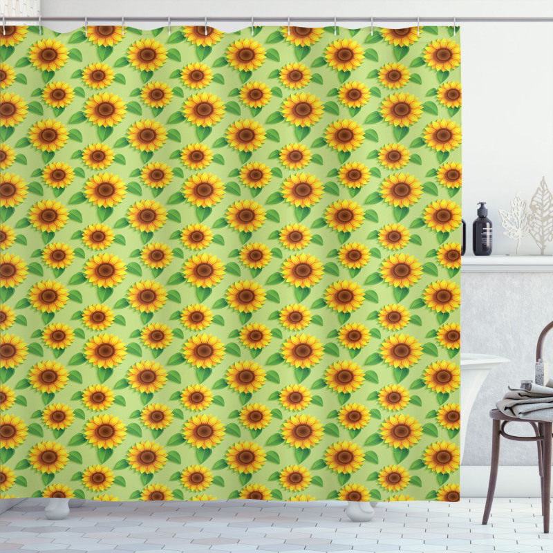 Summer Sunflowers Art Shower Curtain