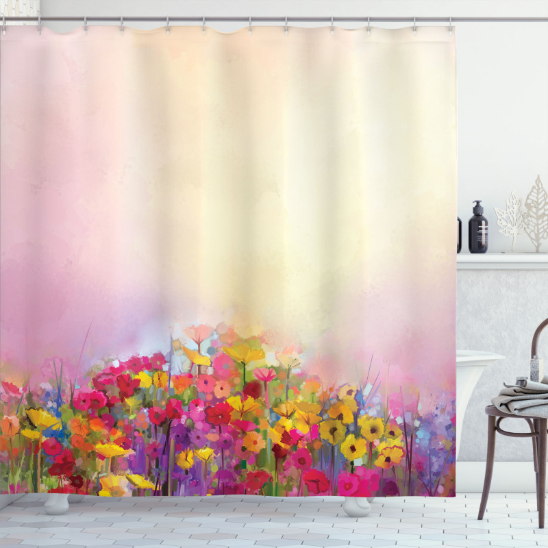 Pastel Ombre Meadow Shower Curtain