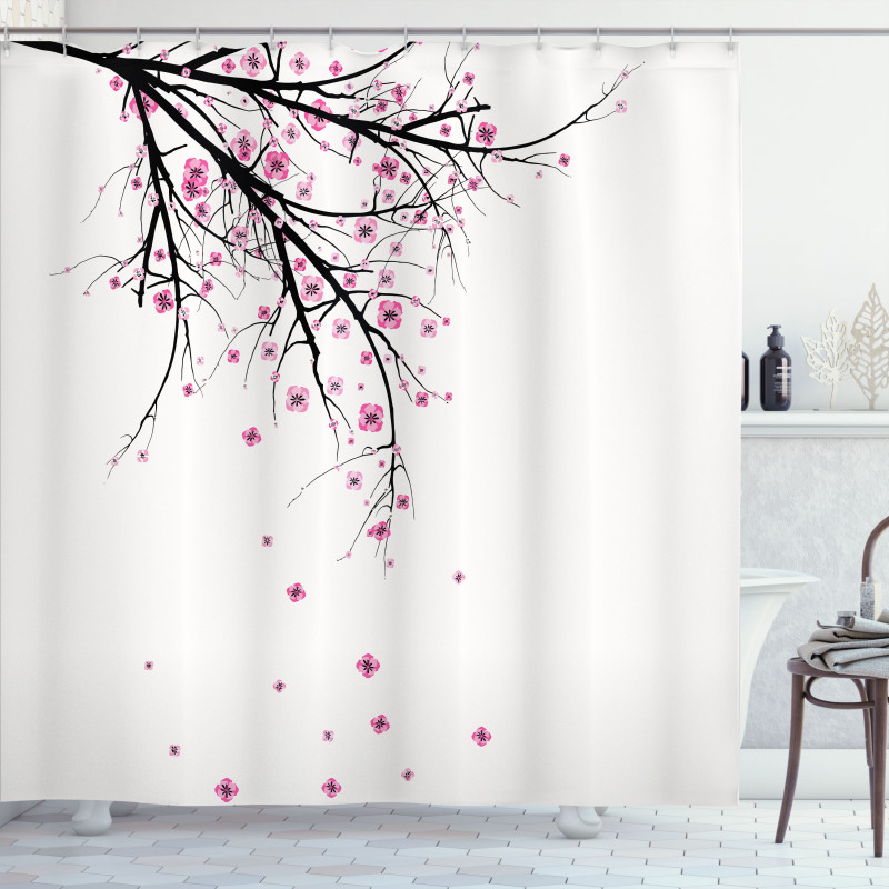 Cherry Blossom Flower Shower Curtain