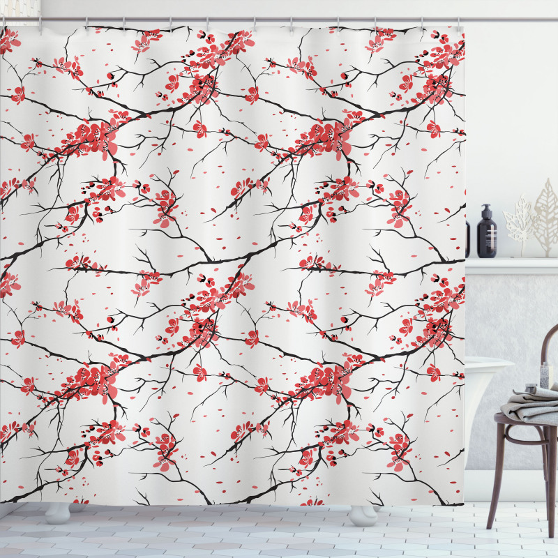 Windy April Weather Shower Curtain
