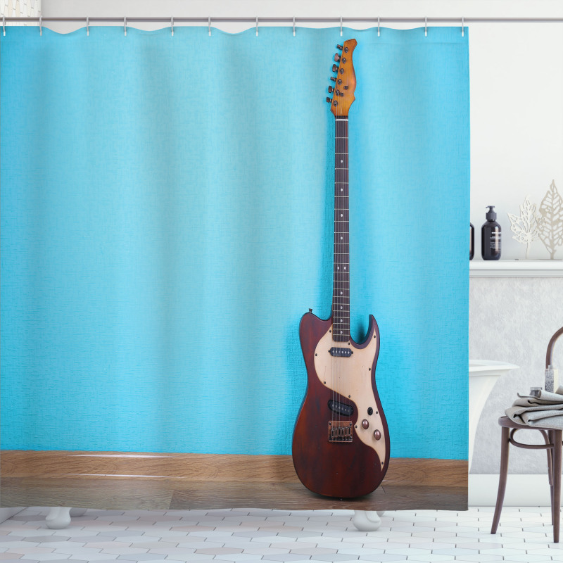 Rock Band Instrument Photo Shower Curtain