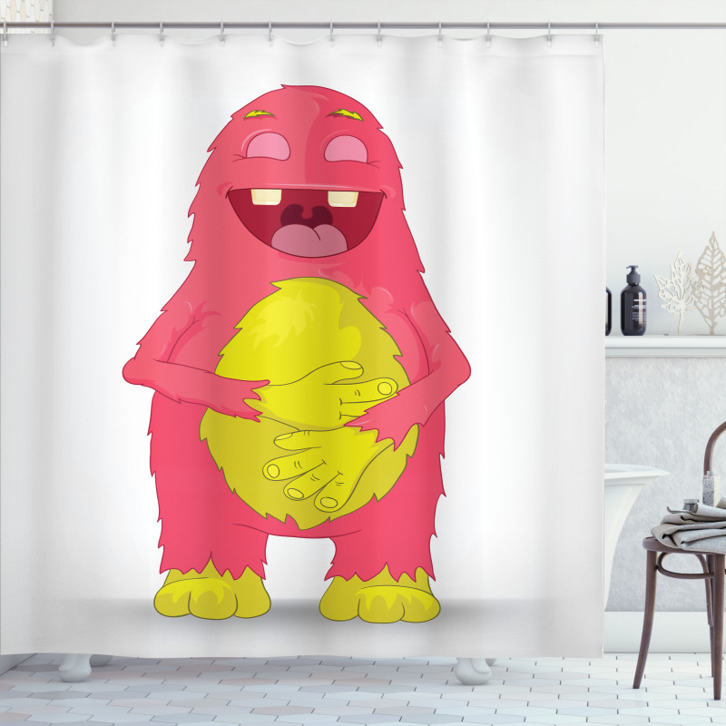 Monster Character Laughing Shower Curtain