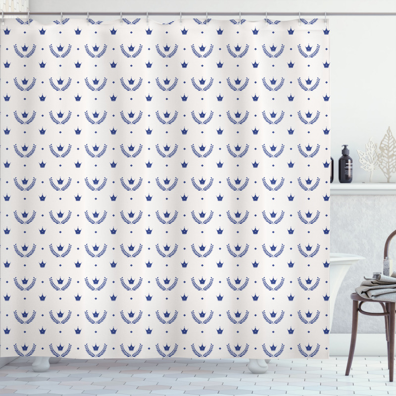 Crown and Leaves Corolla Shower Curtain