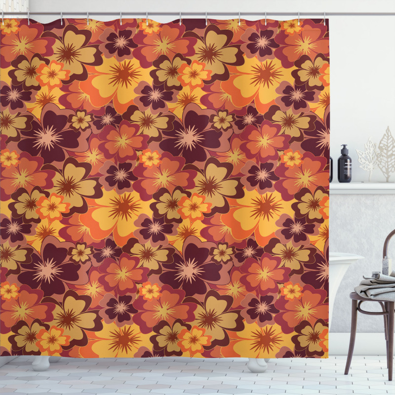 Flowers of Autumn Style Art Shower Curtain